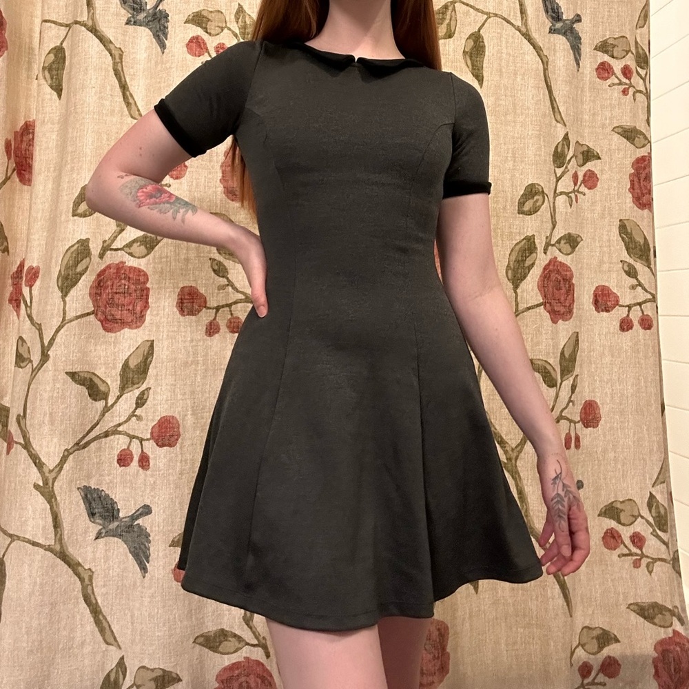 H&M Peter Pan Collar Fit & Flare Dress
